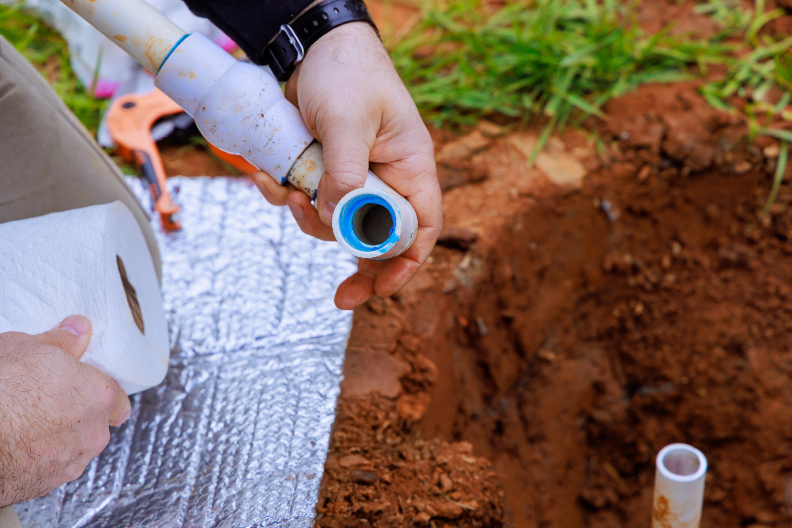 Installing a Sewer Pipe